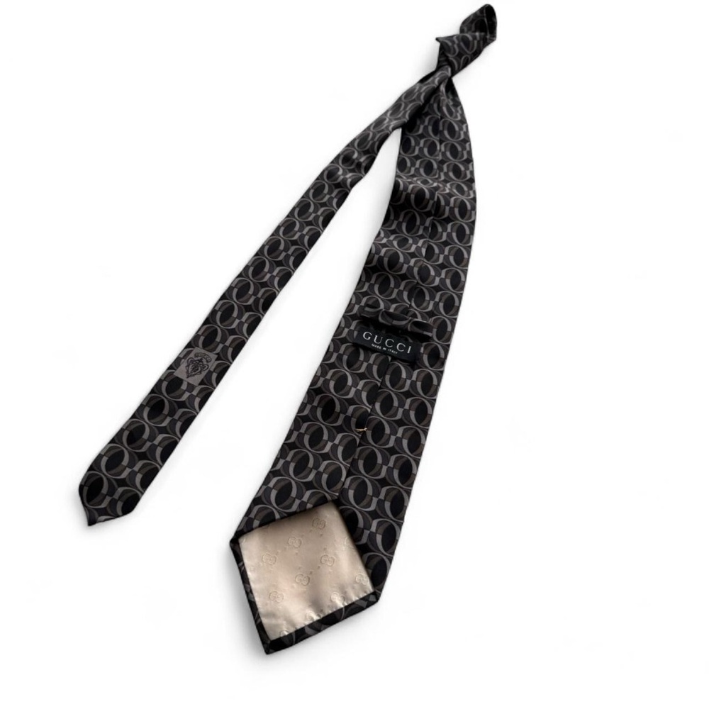 Gucci Dark Gray Patterned Men's Tie
